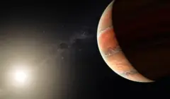 Художествено изображение на екзопланетата WASP-19b